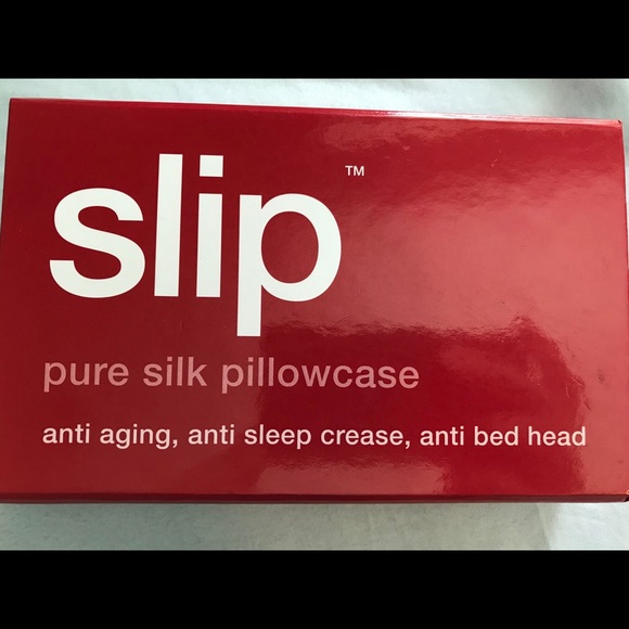 slip silk pillowcase red